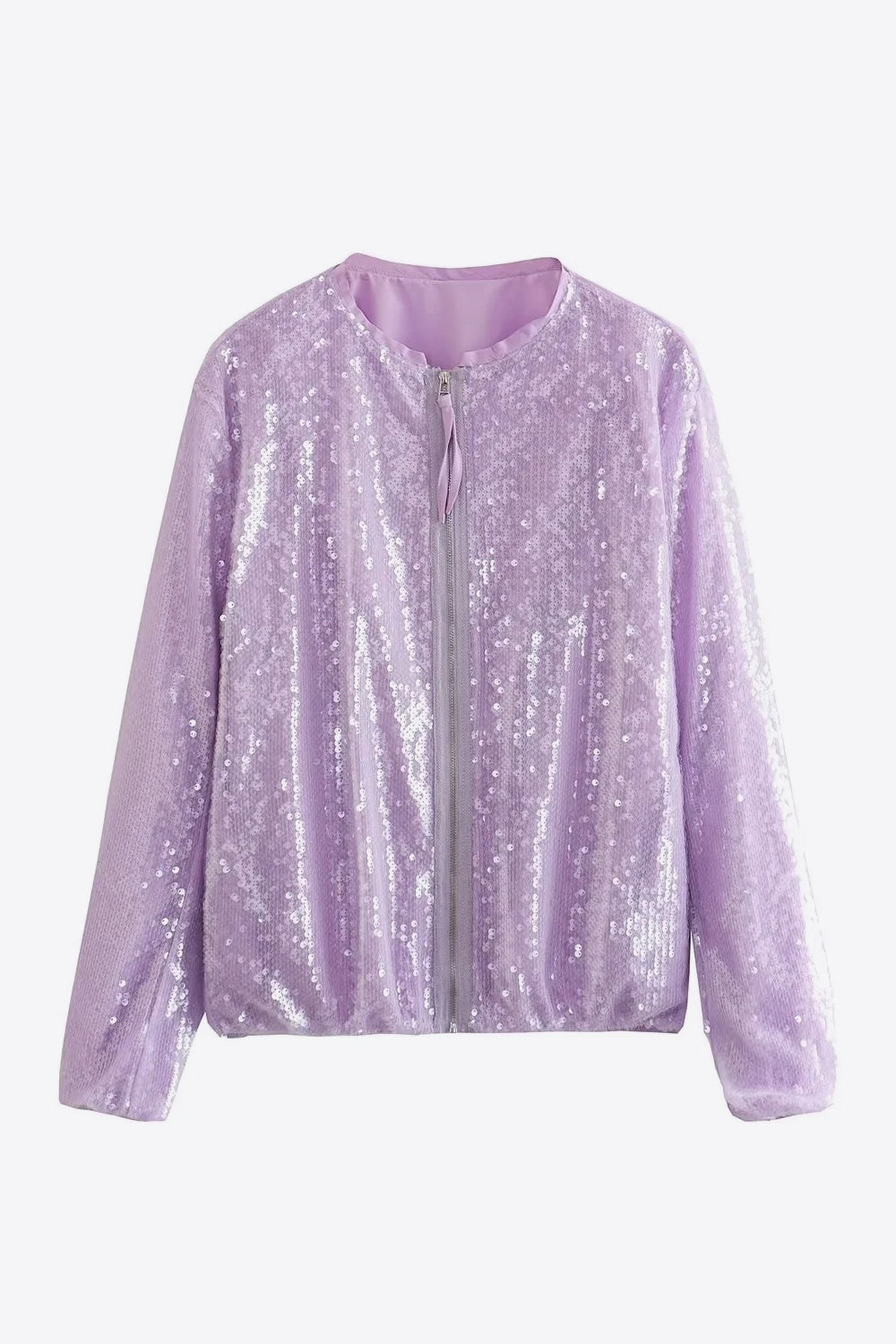 sequin zip-up jacket