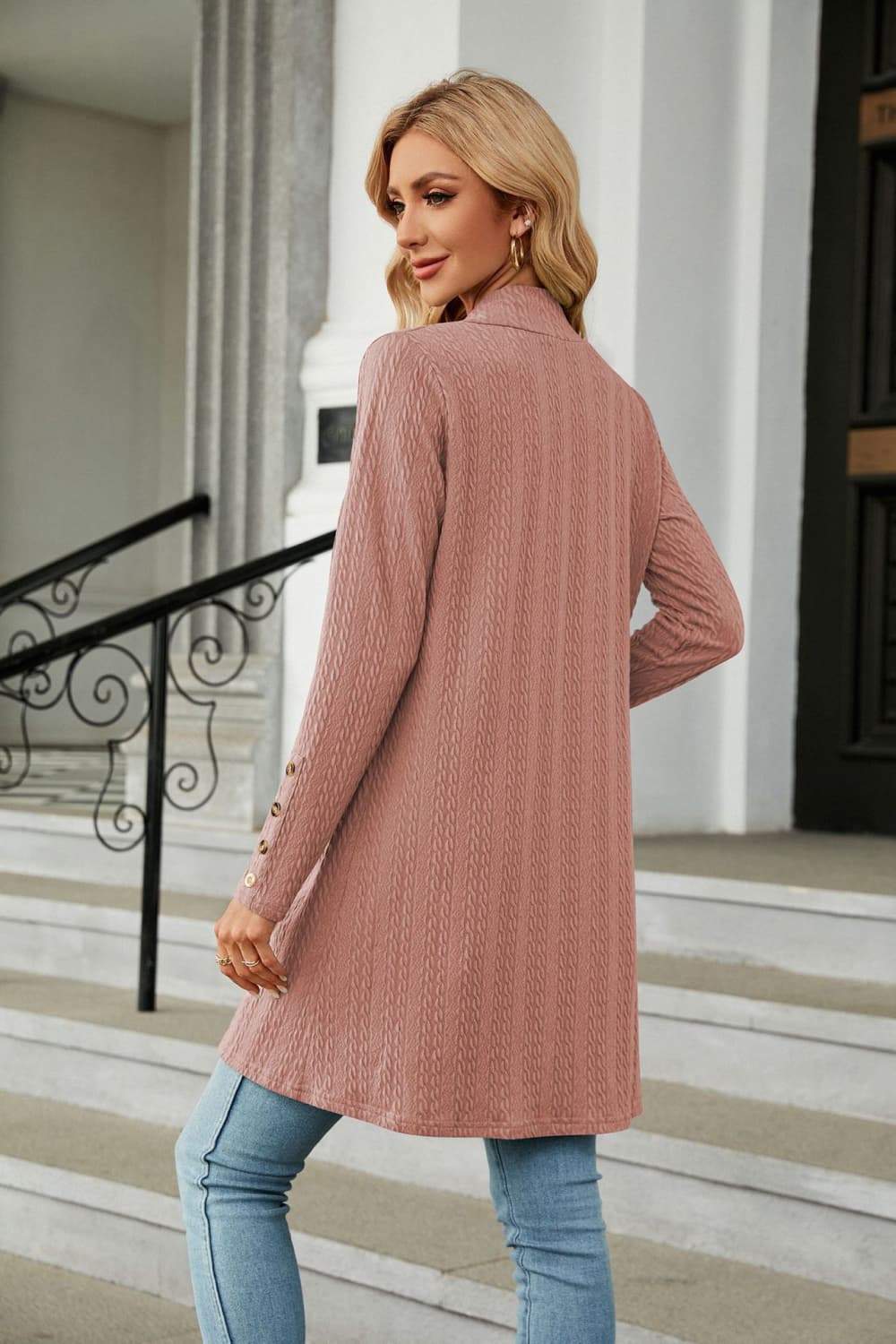 long sleeve open front cardigan