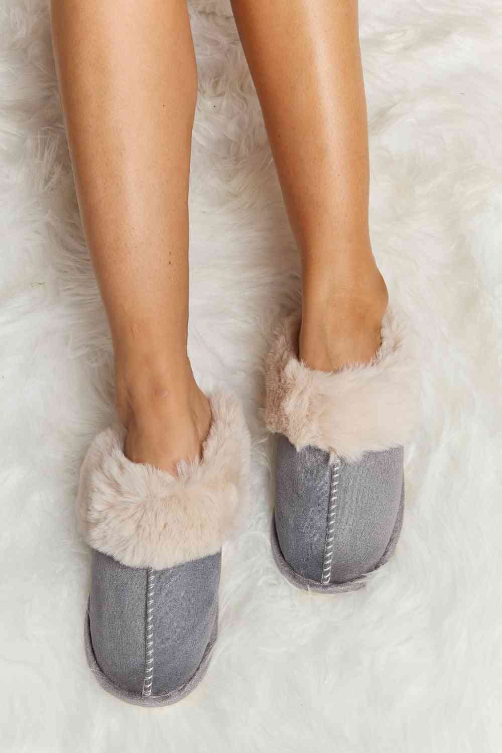 melody fluffy indoor slippers