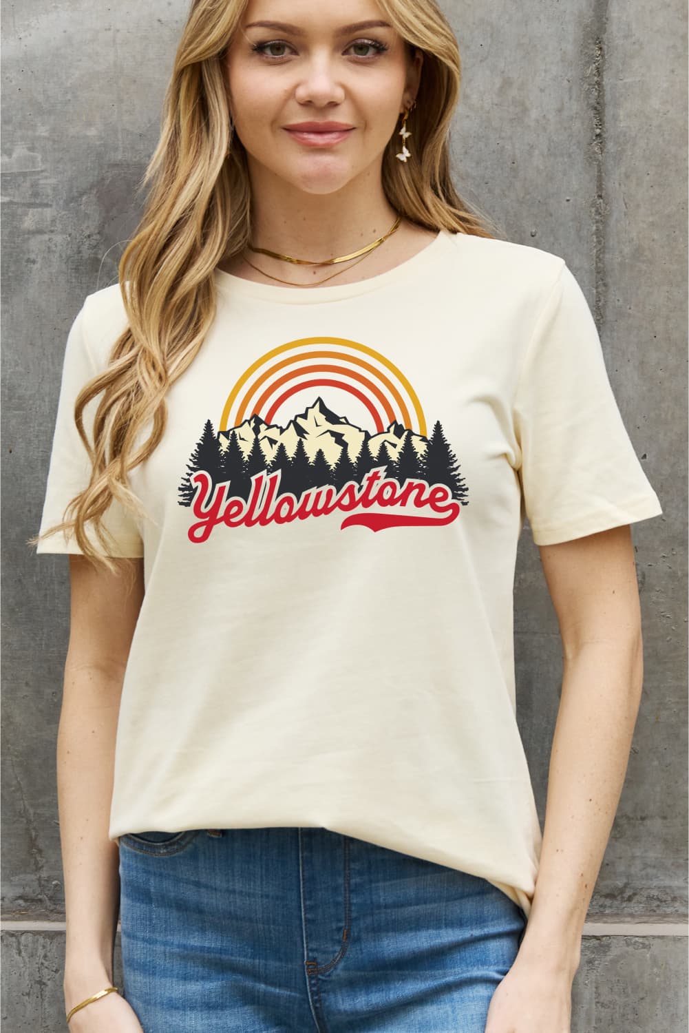 simply love full size yellowstone graphic cotton tee