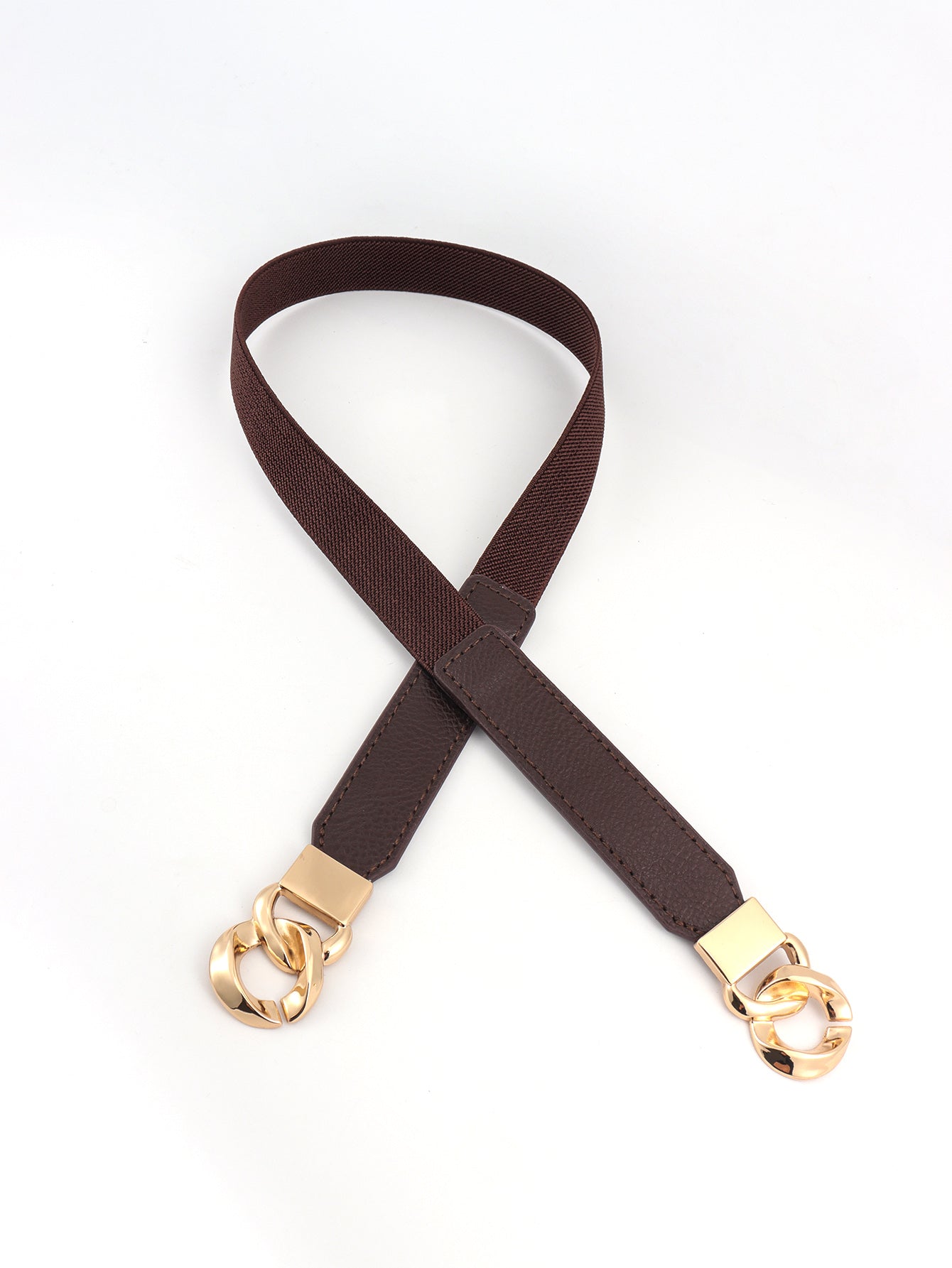 zinc alloy buckle elastic pu belt