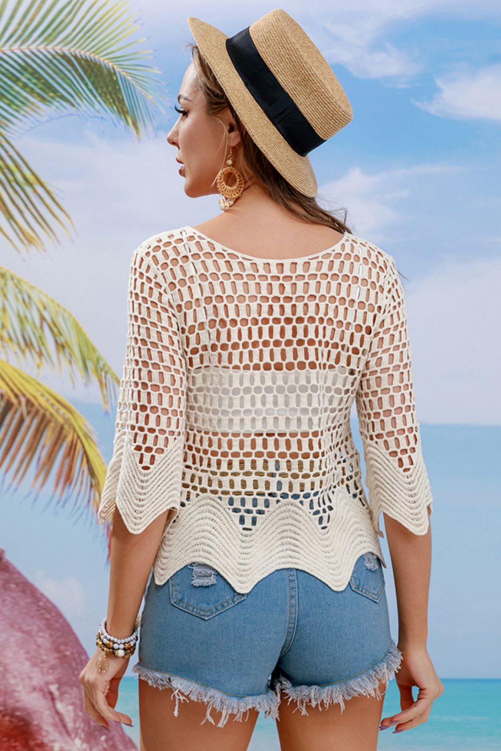 openwork hem detail cover up