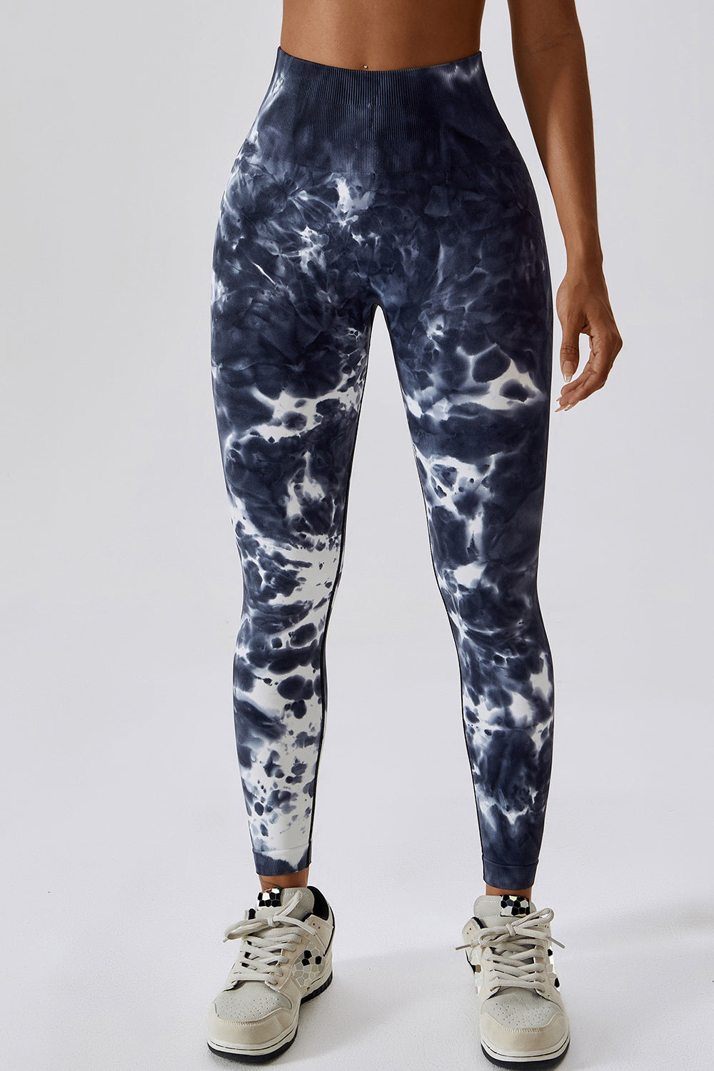 high waist tie-dye long sports pants