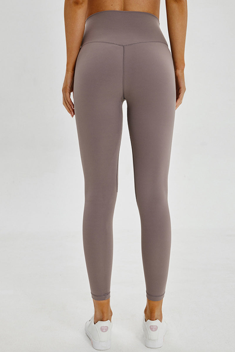 wide seamless band waist sports leggings