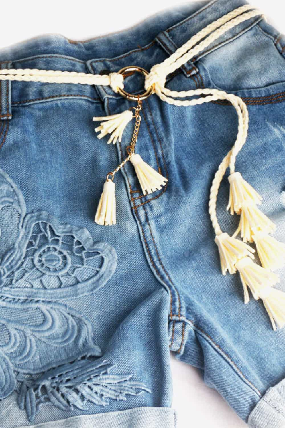 braid belt with tassels