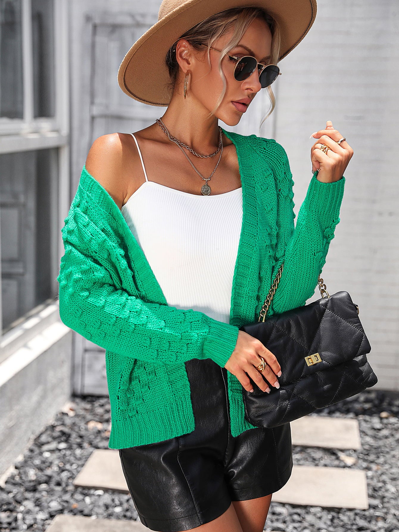 open front long sleeve cardigan