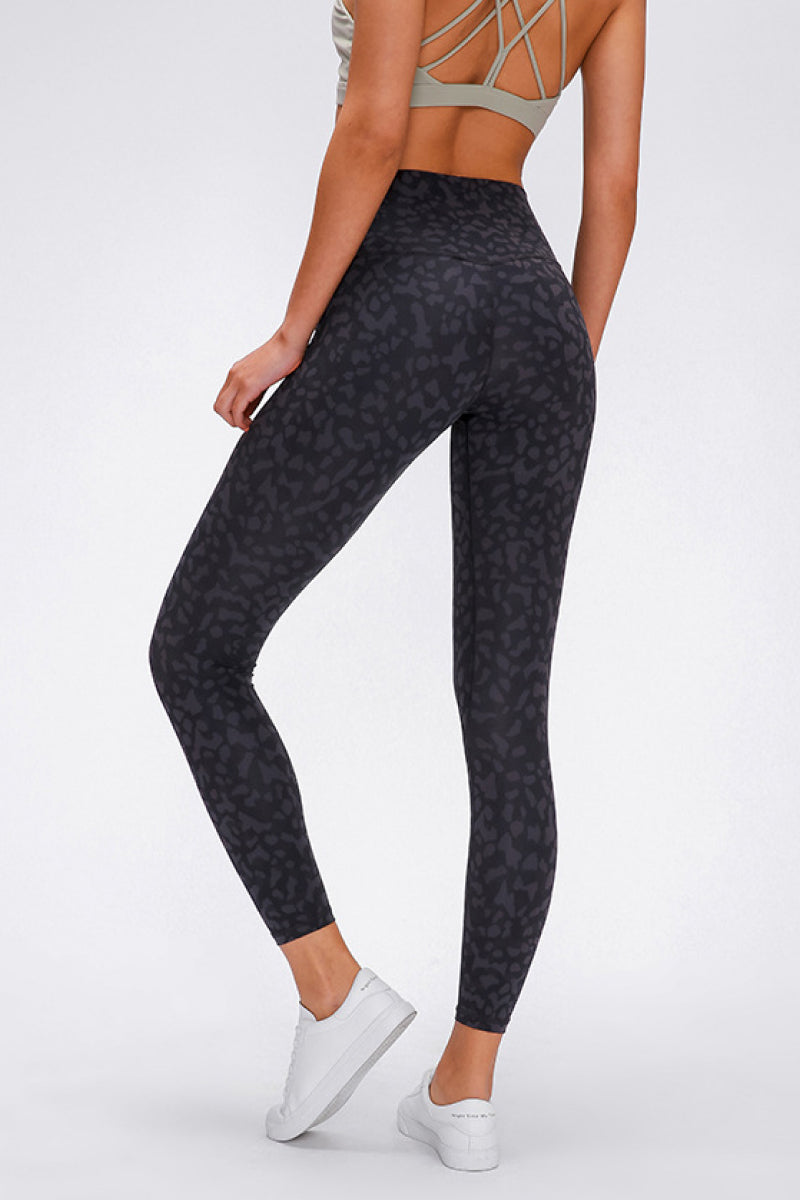 wide seamless band waist sports leggings