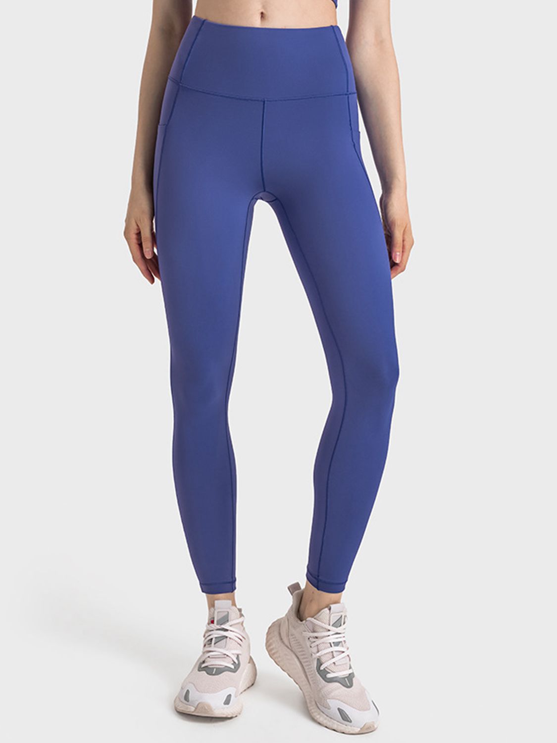 wide waistband slim fit long sports leggings