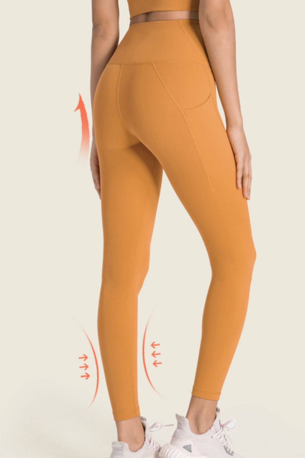 high-rise wide waistband pocket yoga leggings