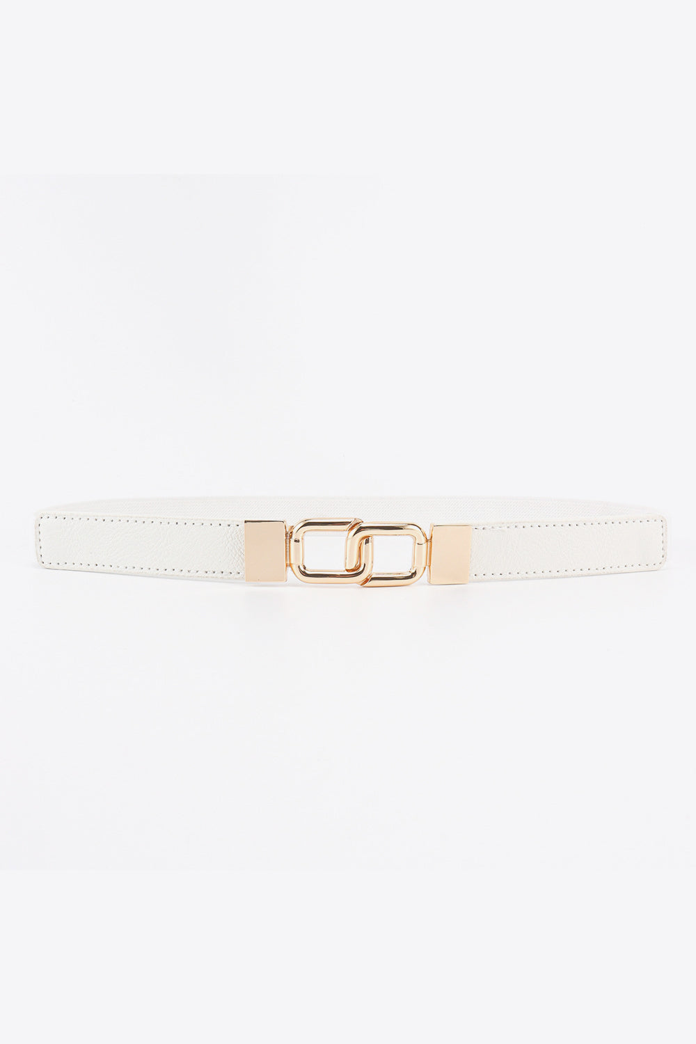 geometric double buckle elastic belt