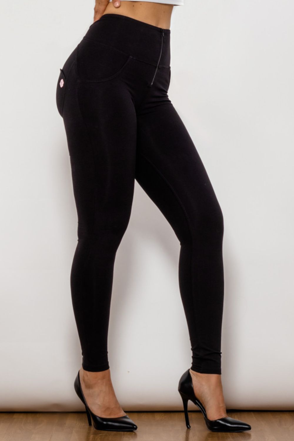 baeful zip detail skinny long jeans