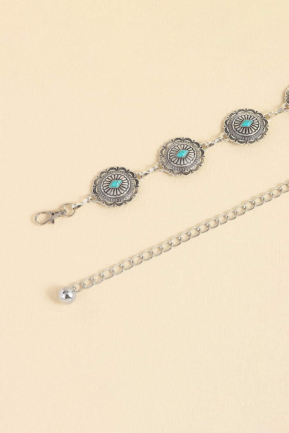 vintage turquoise alloy belt