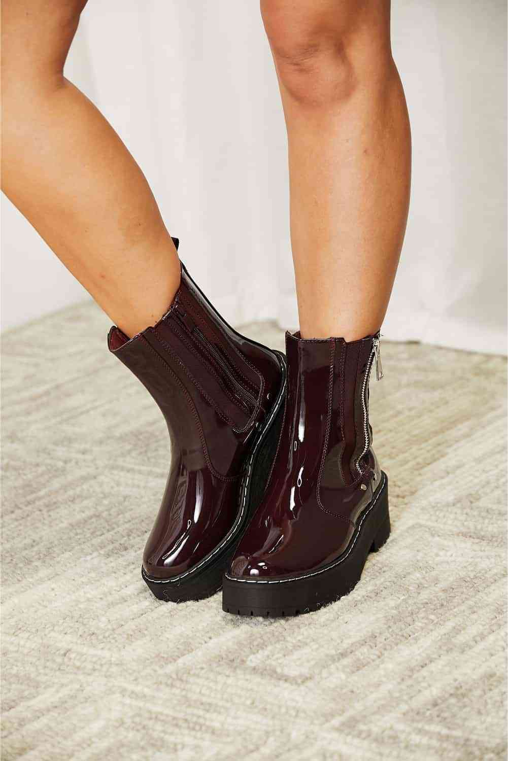 forever link side zip platform boots