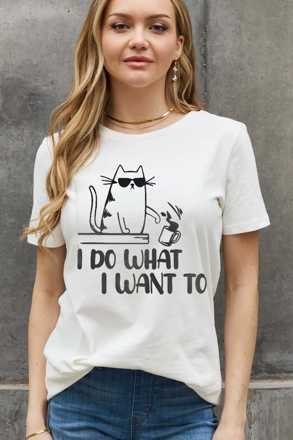 simply love full size i do what i want to graphic cotton tee