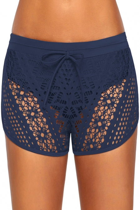 tied lace swim bottoms