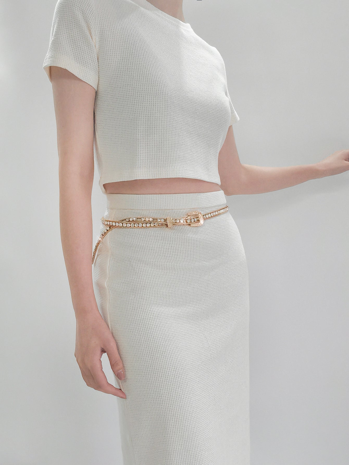 rhinestone metal belt