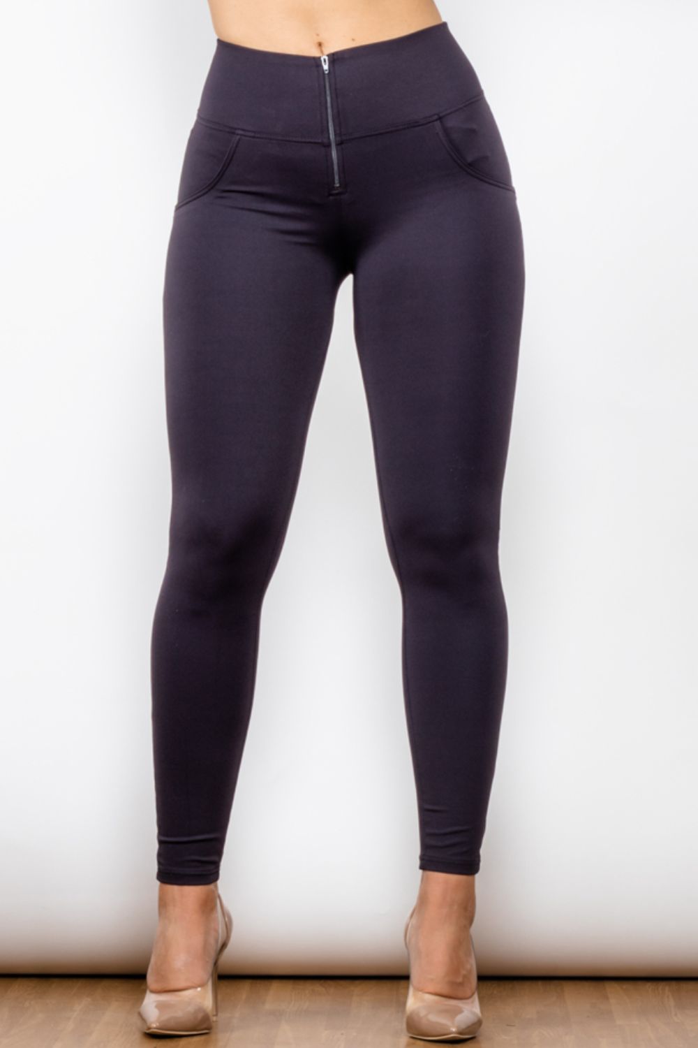 baeful zip detail skinny long jeans