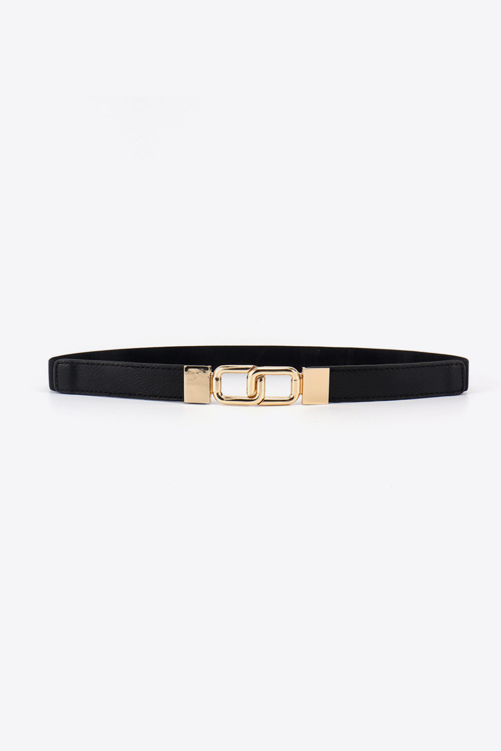 geometric double buckle elastic belt