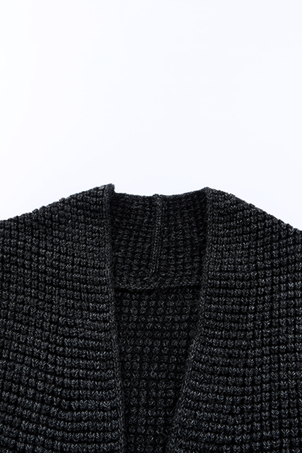 woven right heathered open front longline cardigan