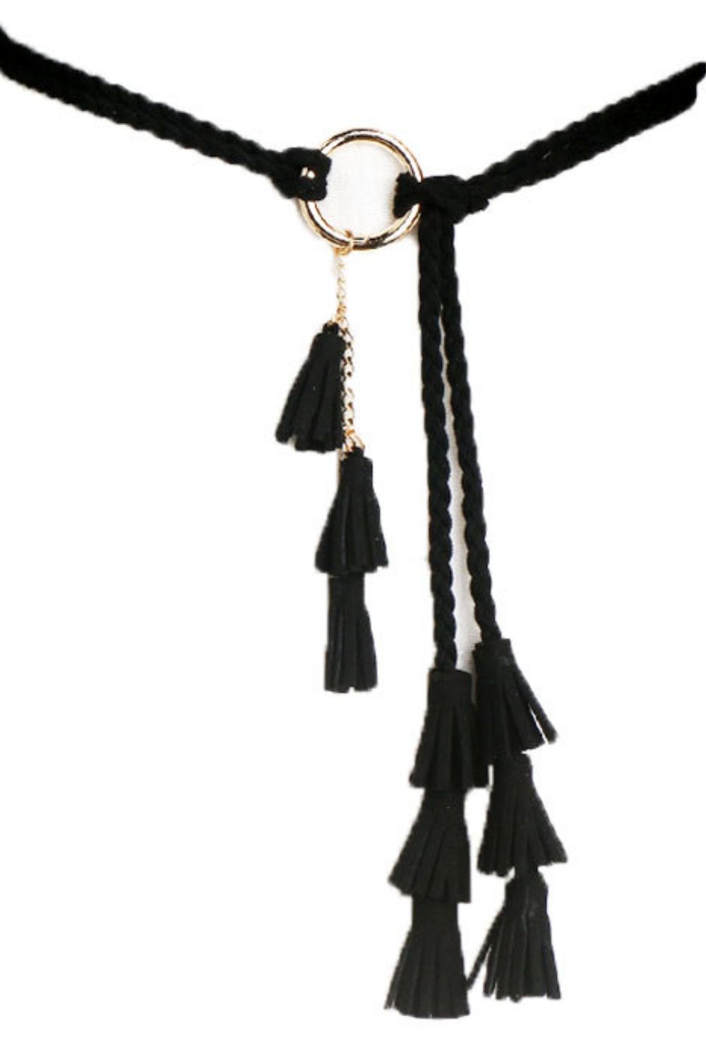 braid belt with tassels