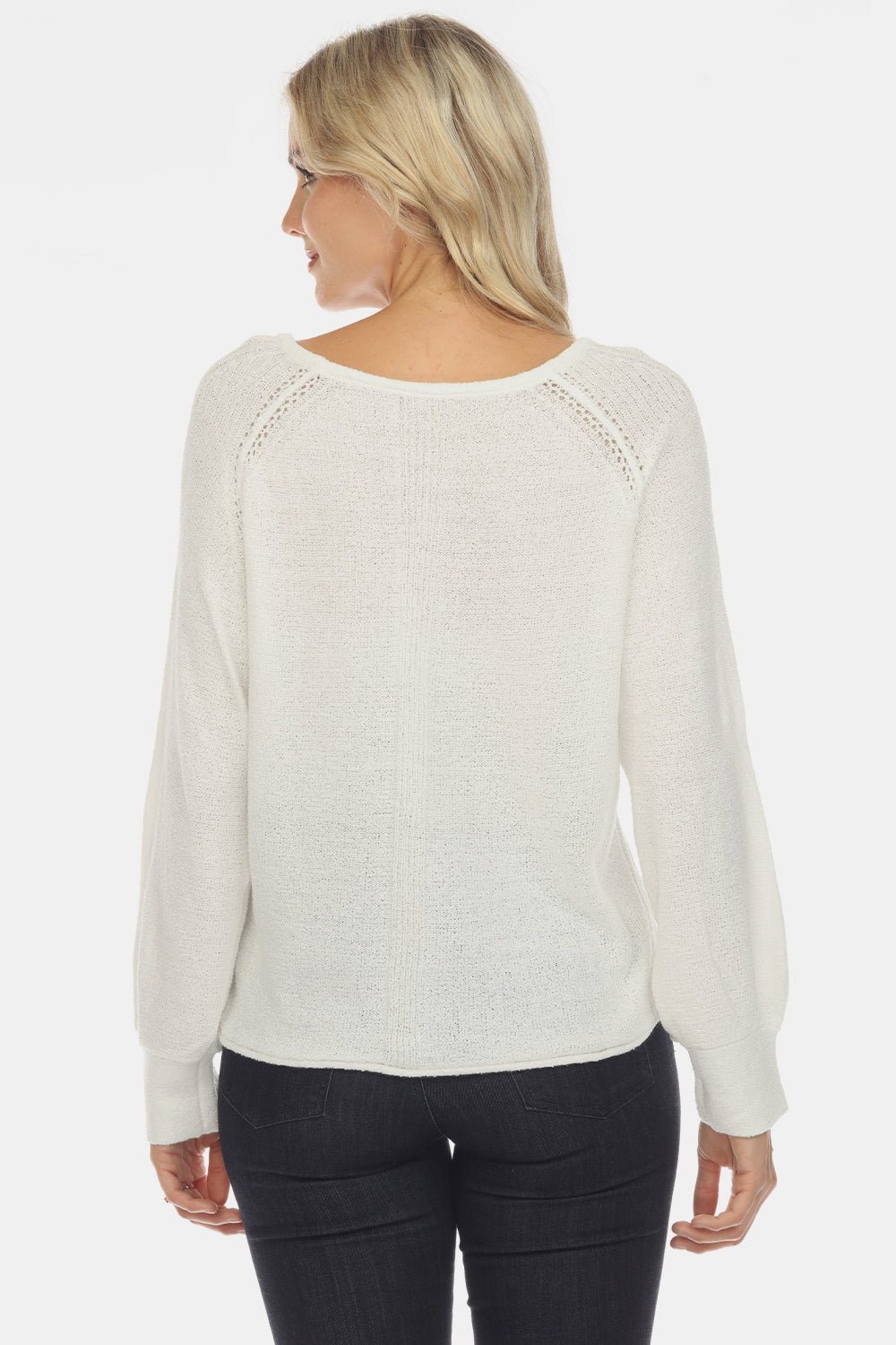 round neck raglan sleeve sweater