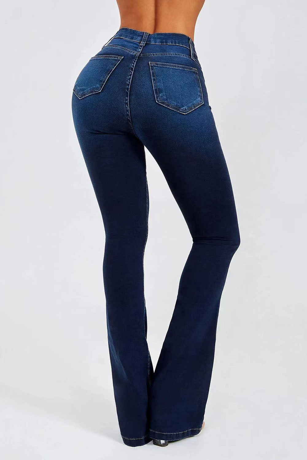 button fly long jeans