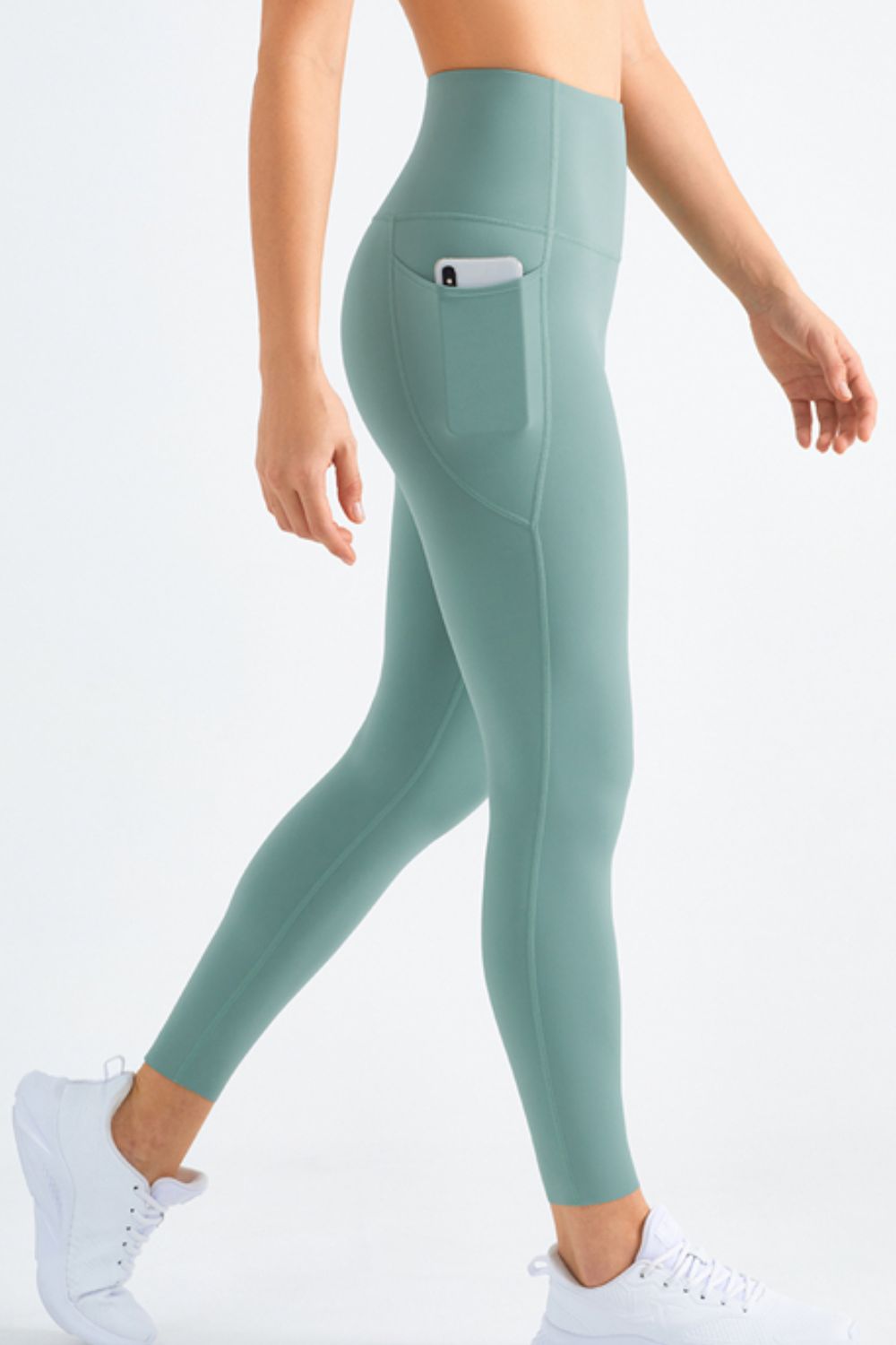 highly stretchy elastic waistband pocket yoga leggings