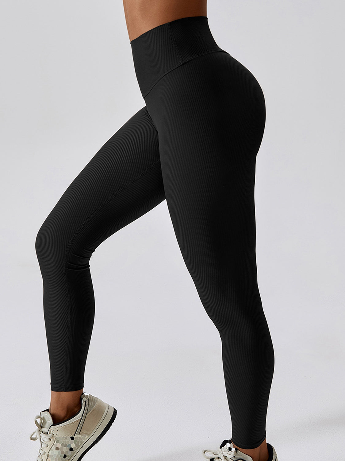 wide waistband slim fit sports pants