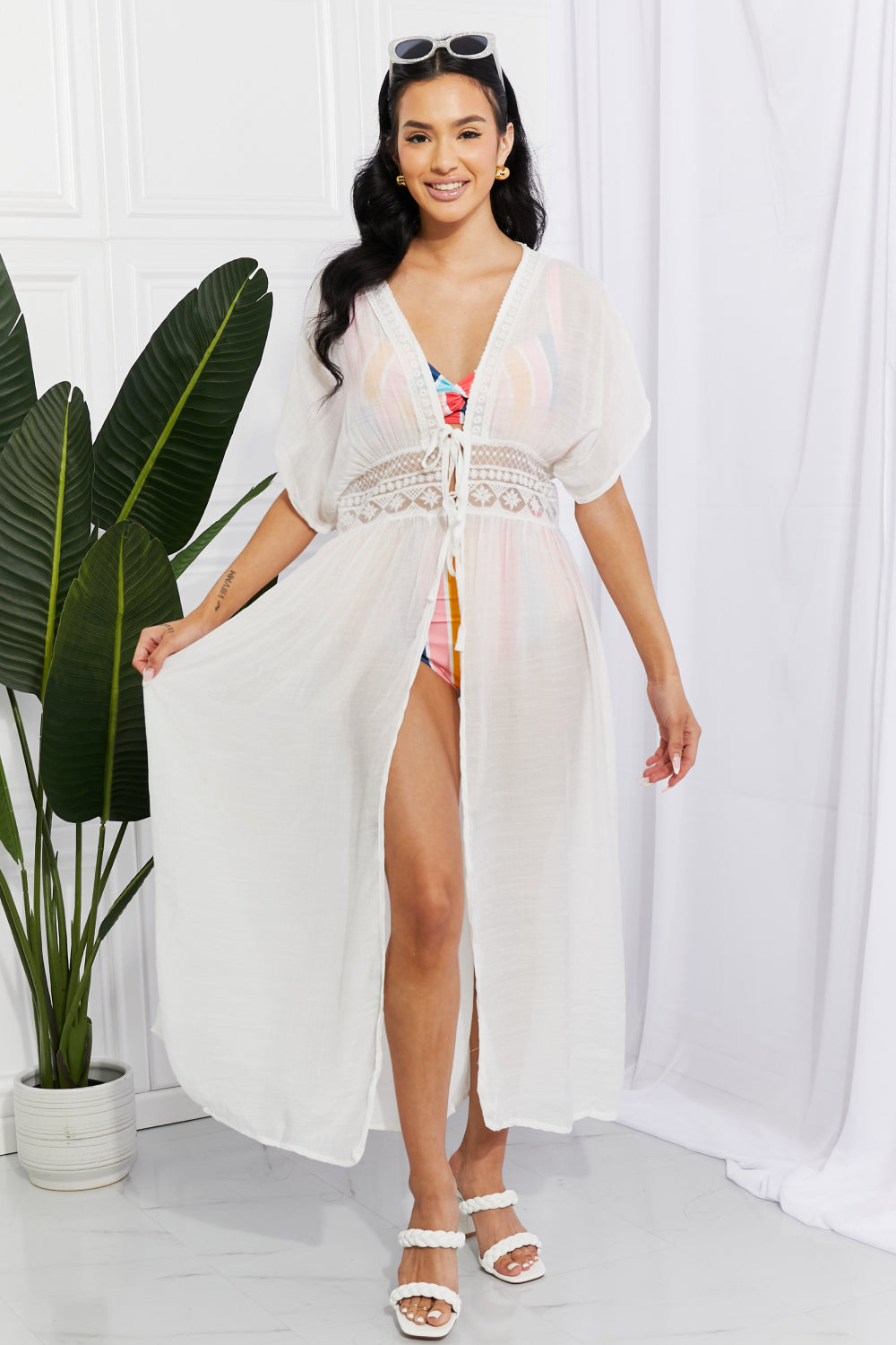 marina west swim sun goddess tied maxi cover-up