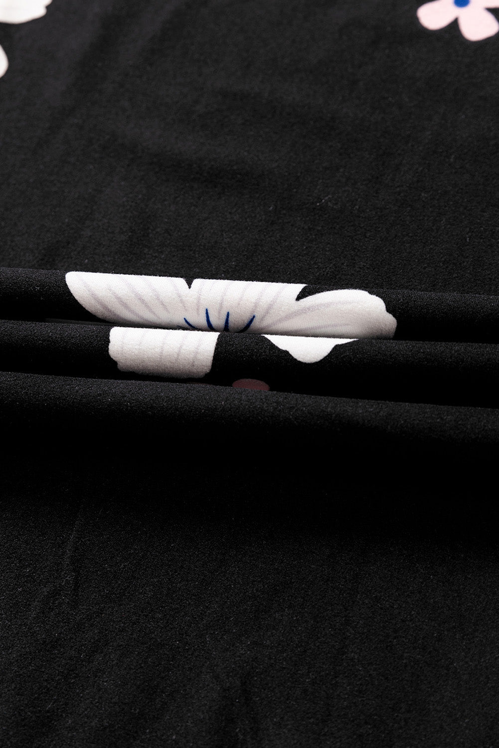 printed side slit round neck tank