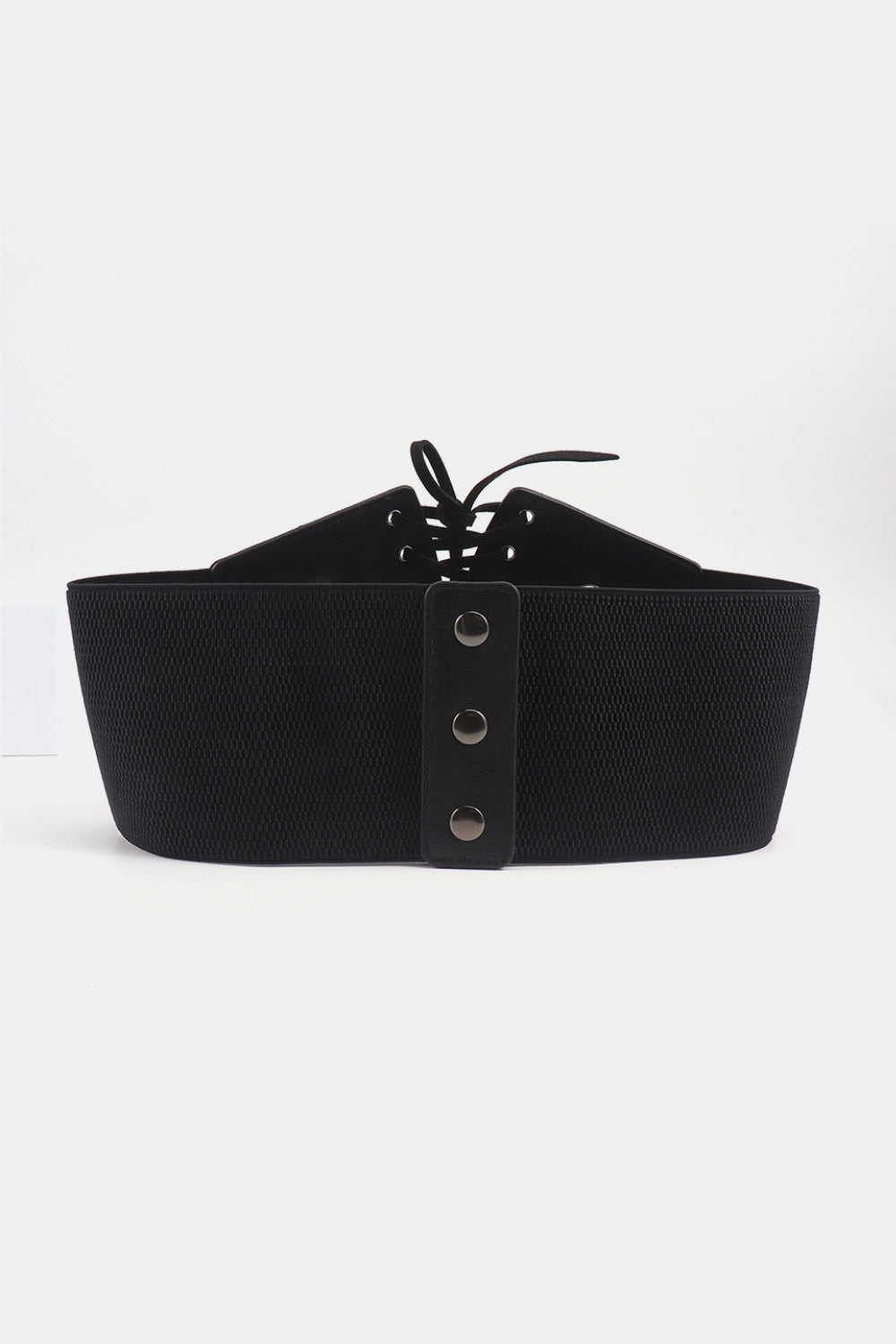 pu leather front lace-up corset belt