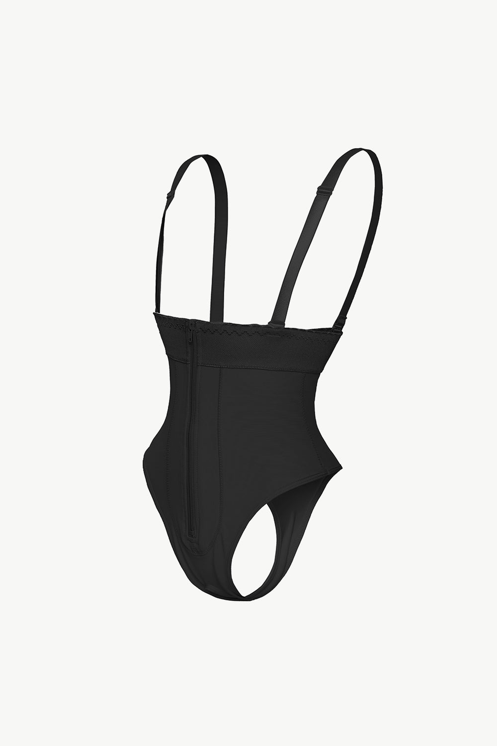 full size adjustable strap zip-up shaping bodysuit