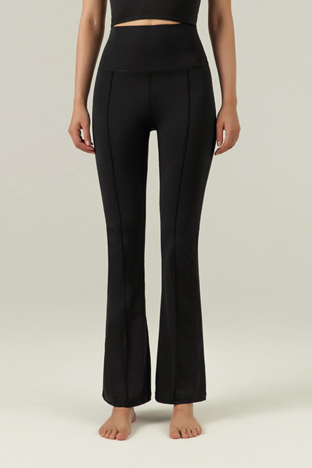 center seam sports flare pants