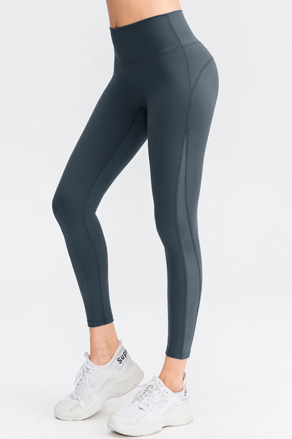 wide waistband slim fit long sports pants