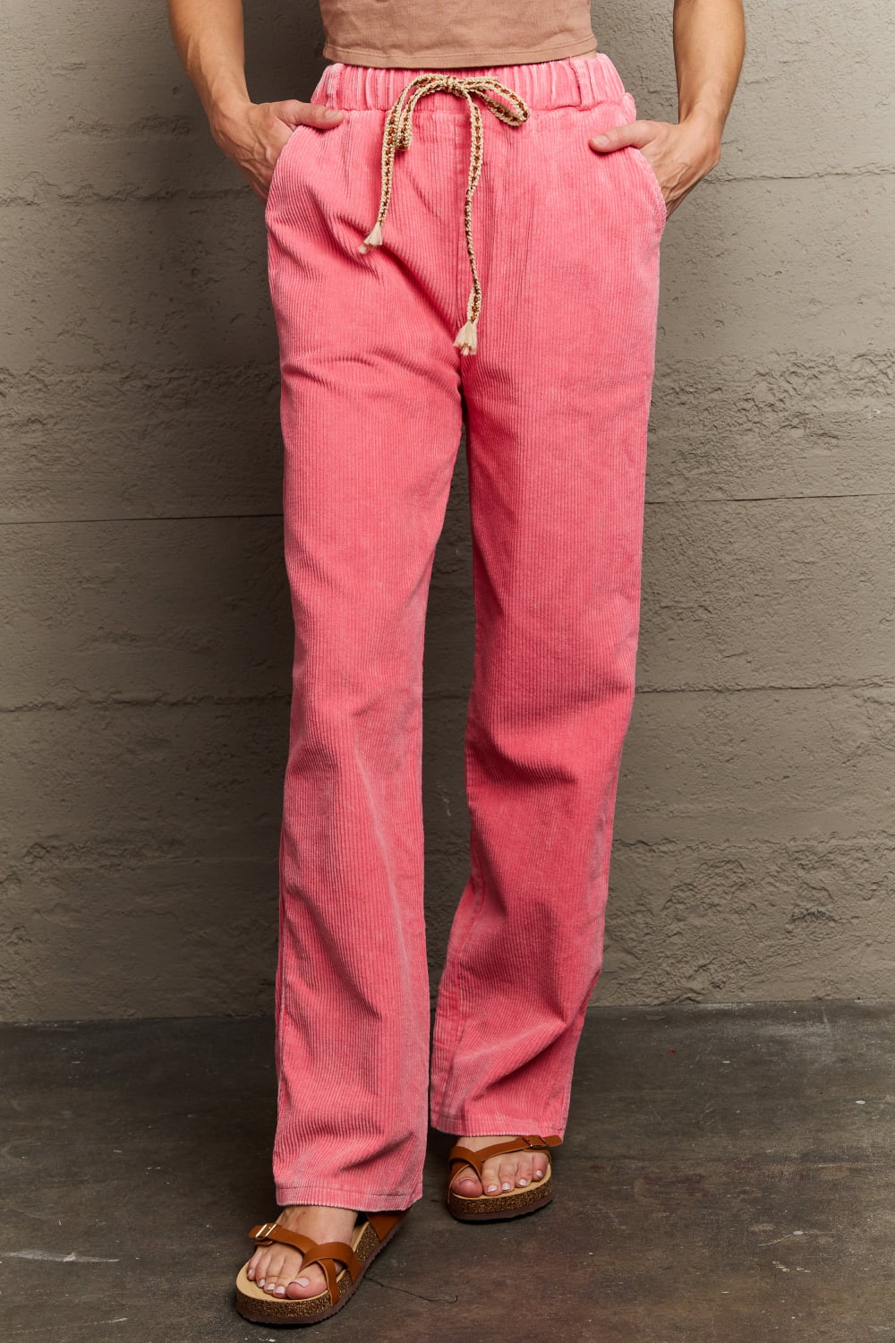 pol  leap of faith corduroy straight fit pants