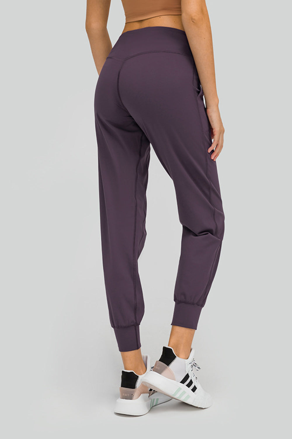 wide waistband slant pocket pants