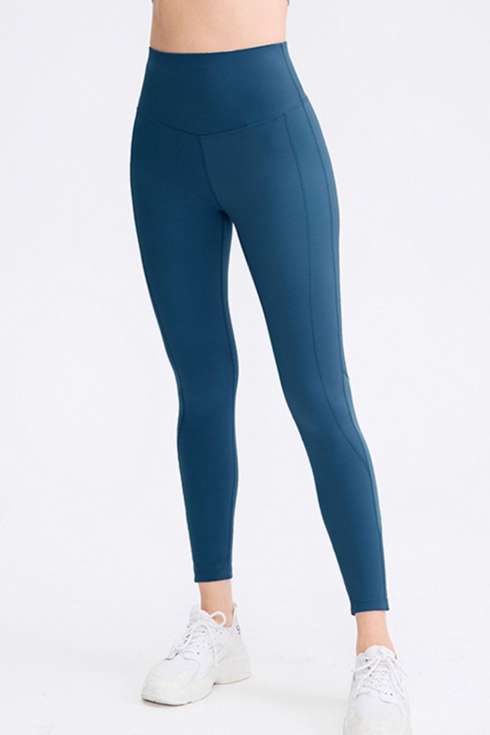 wide waistband slim fit long sports pants