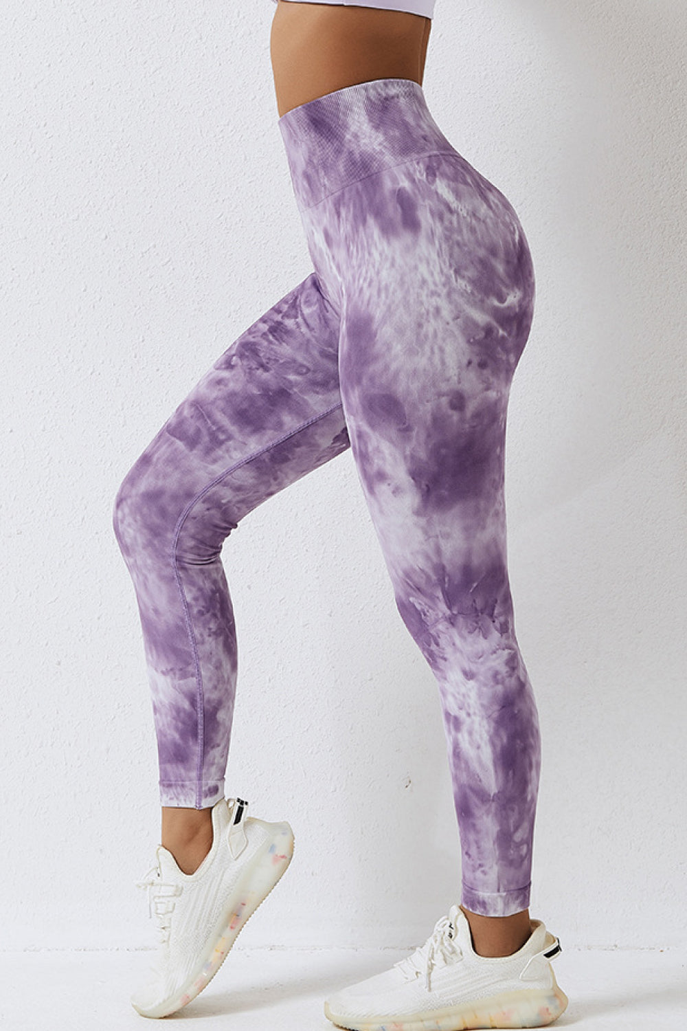 high waist tie-dye long sports pants