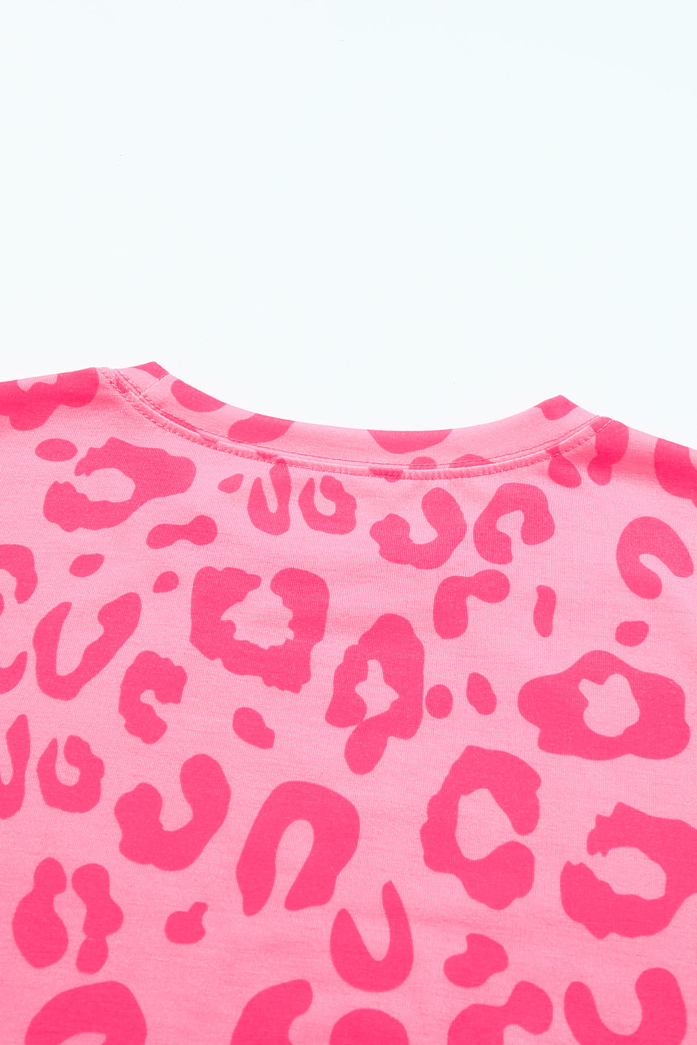 leopard round neck tee