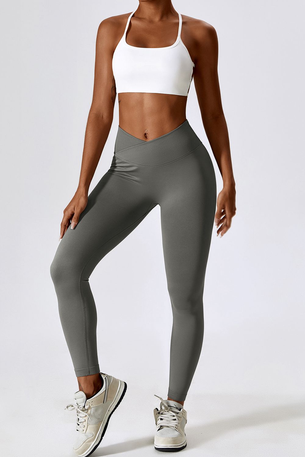 slim fit wide waistband sports leggings