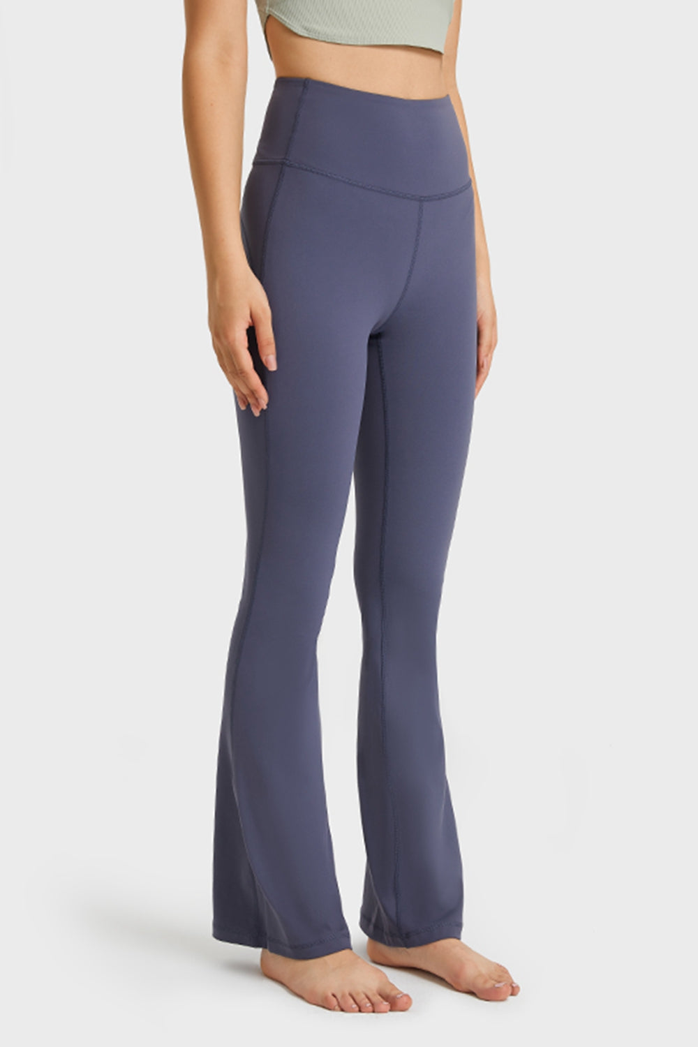 elastic waist flare yoga pants