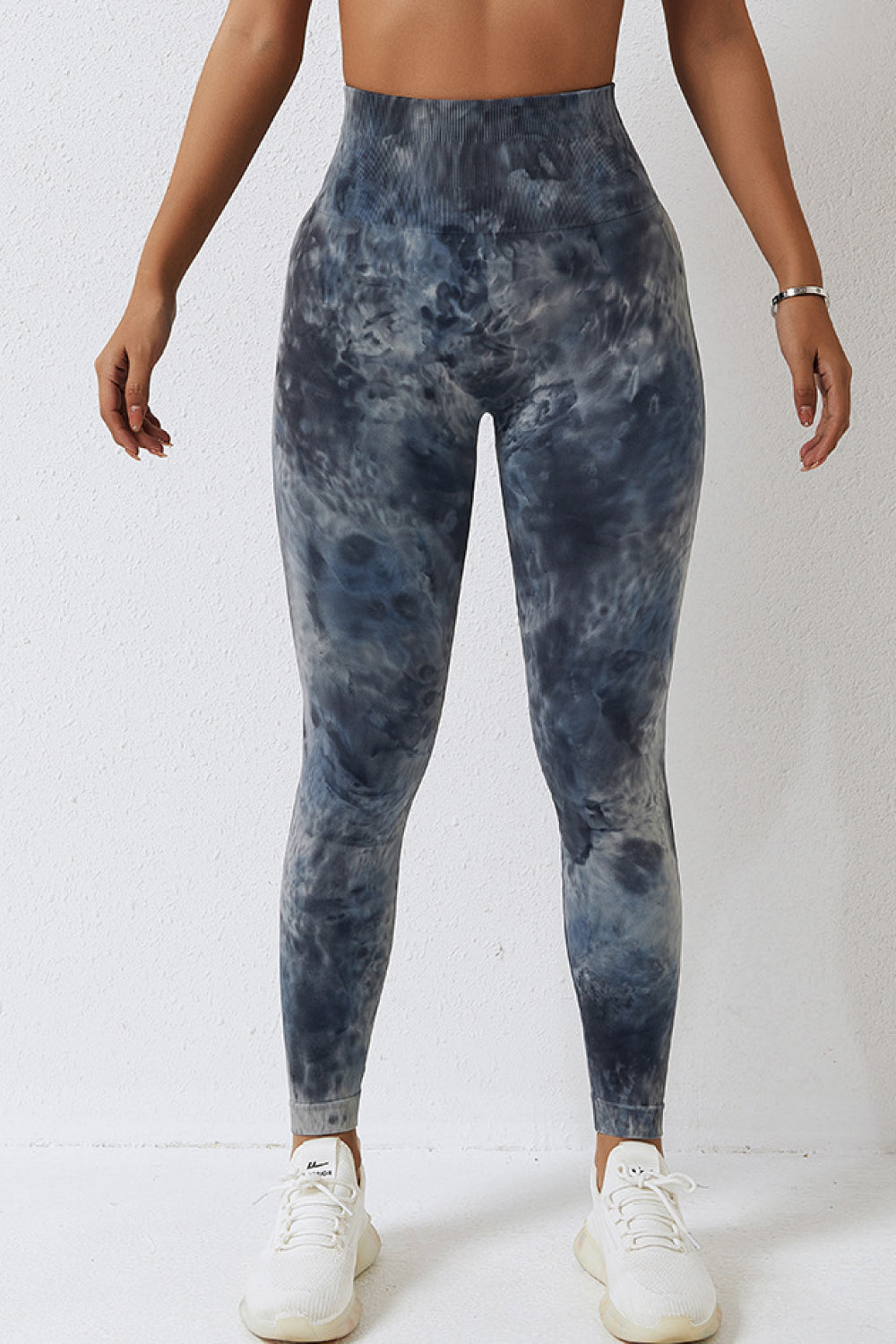 high waist tie-dye long sports pants