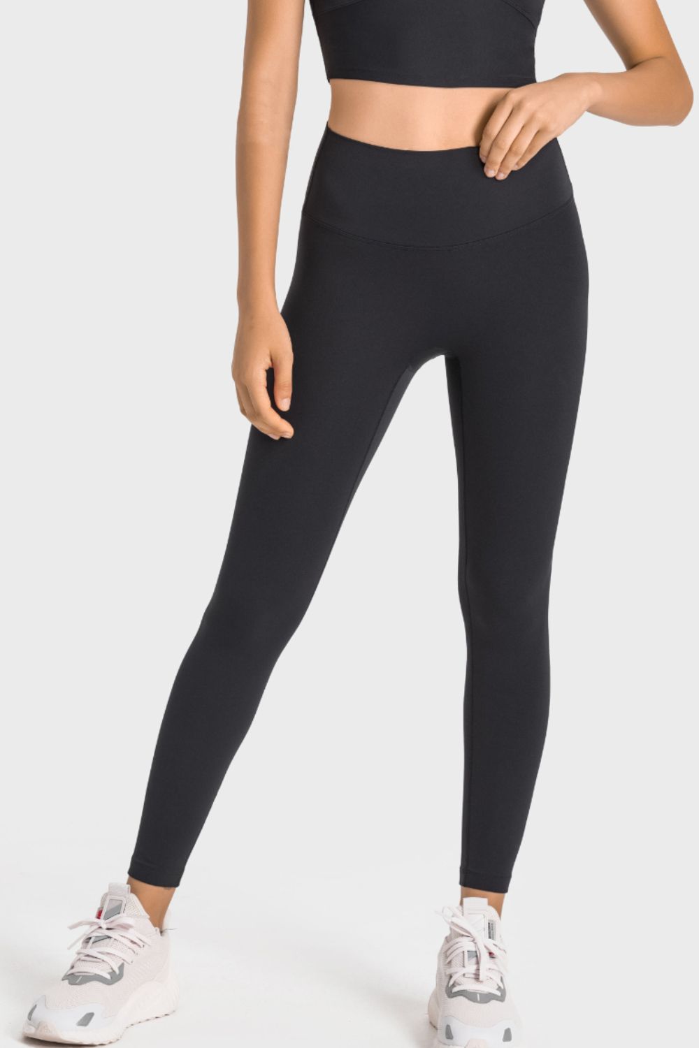 high-rise wide waistband yoga leggings