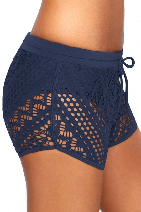 tied lace swim bottoms