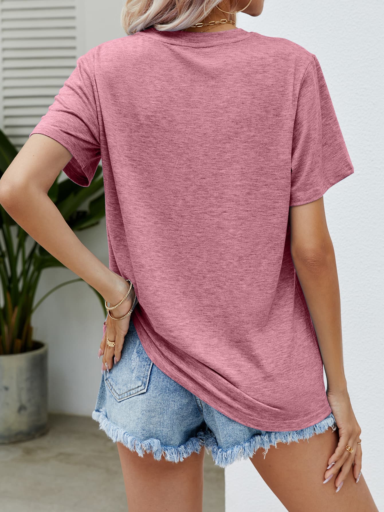 leopard lip graphic round neck tee