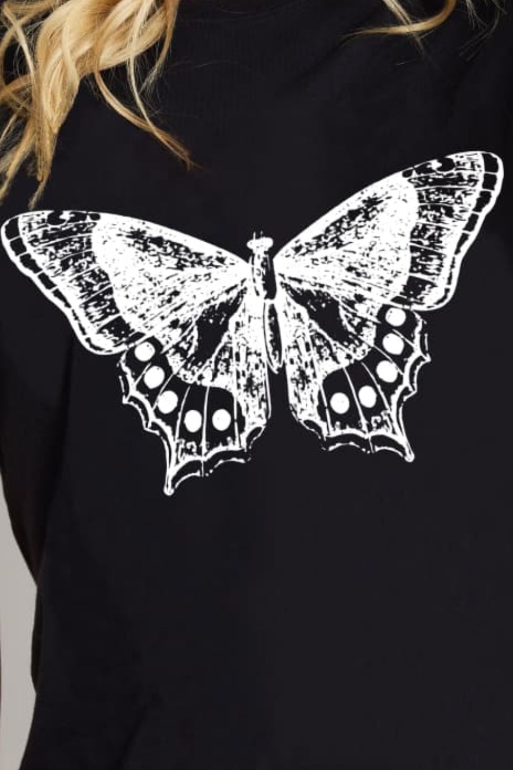 simply love full size butterfly graphic cotton t-shirt