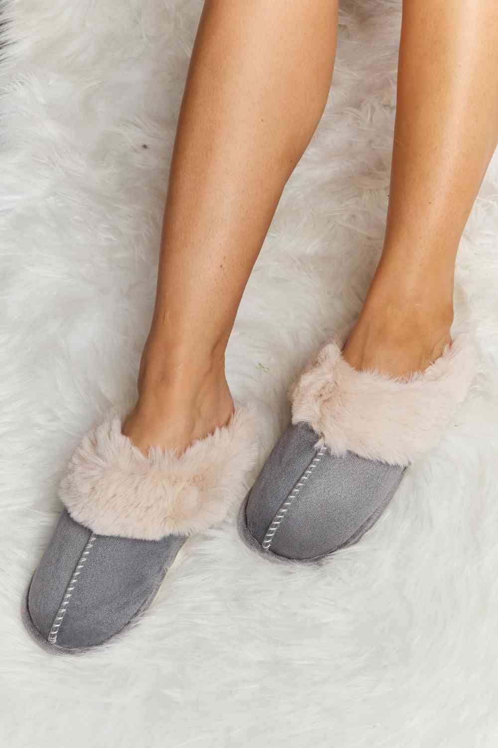 melody fluffy indoor slippers