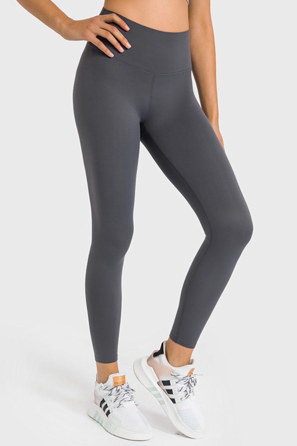 high waist ankle-length yoga leggings