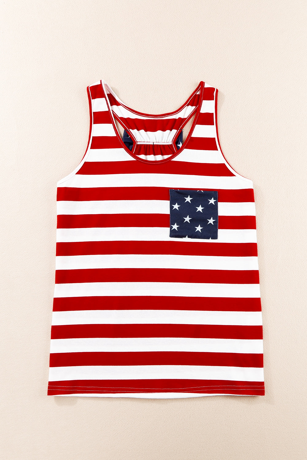 star and stripe scoop neck tank
