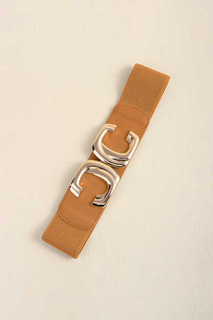 Zinc Alloy Buckle Elastic Wide Belt